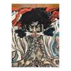 Ukiyo-e Tenugui by Utagawa Kuniyoshi: "Kidomaru" - 100% Cotton, Premium Japanese Fabric (Tokuoka) for Vivid Designs