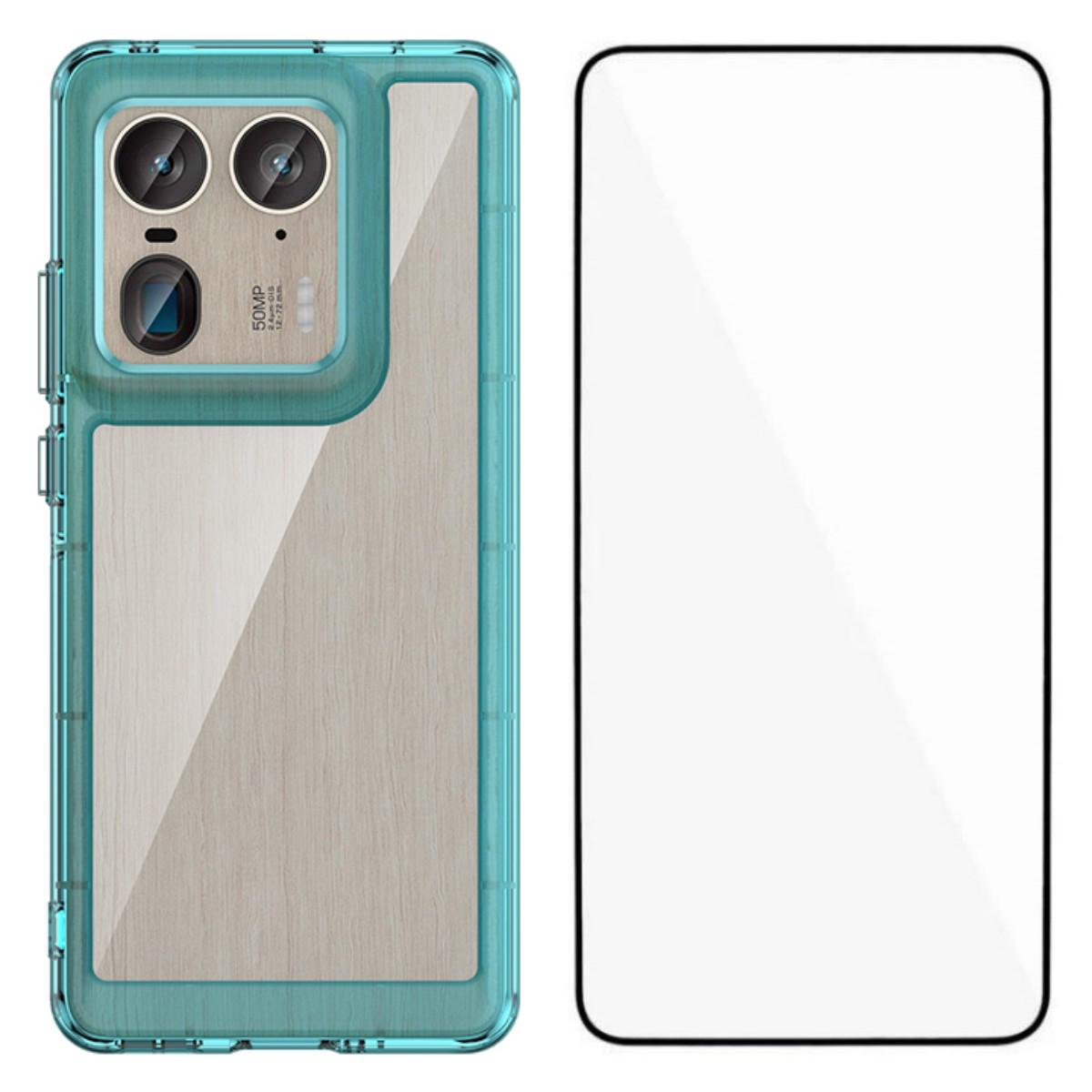 

Для Motorola Edge 50 Ultra 5G Чехол для телефона WANLONFENG Серия XC ТПУ Акриловая крышка с закаленным стеклом (Большое отверстие для линзы) Transparent Blue