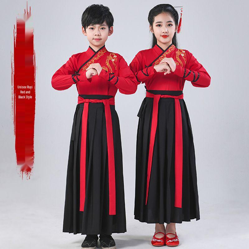 Children's Hua Mulan Hanfu Costume for Boys and Girls - Chinese Style Choir and School Uniform