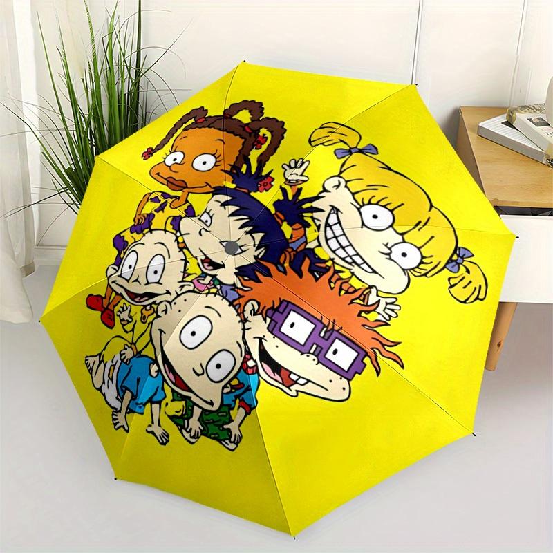 Rugrats Babies Automatic Umbrella - Foldable with 8 Iron Ribs, Portable for Outdoor, Gift, Outdoor Umbrell, Playful Accessory, Durable High