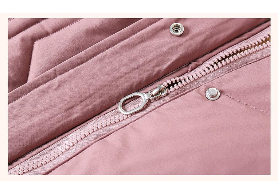 Mamas Winter 2025 Plus Samt Mittellange Daunenjacke für Frauen mittleren Alters und ältere Frauen