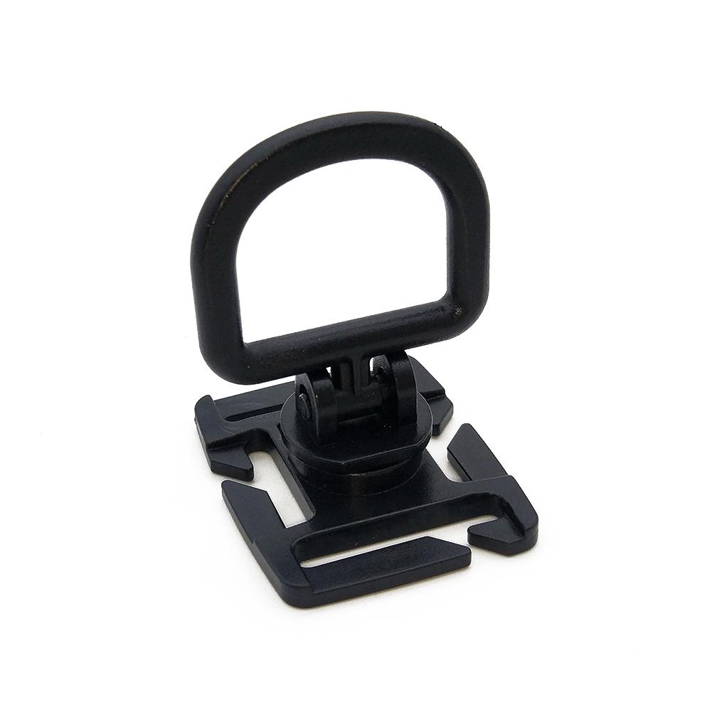 1 st/2 st Utomhusfläkt Laddningsbar D-spänne 360° Roterande Ficklampa Vattenrörsklämma Hängögla Spänne För MOLLE-band