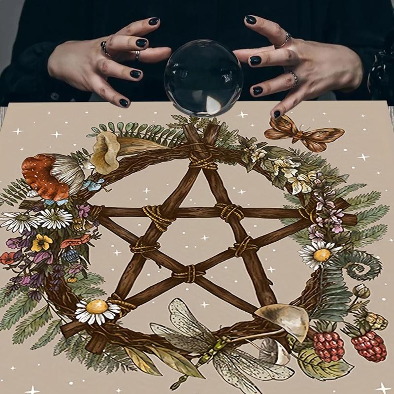 Star Pattern Tarot Card Tablecloth Altars Cloth Altars Cloth Divinations Card Table Cloth Tapestry Easy to Use