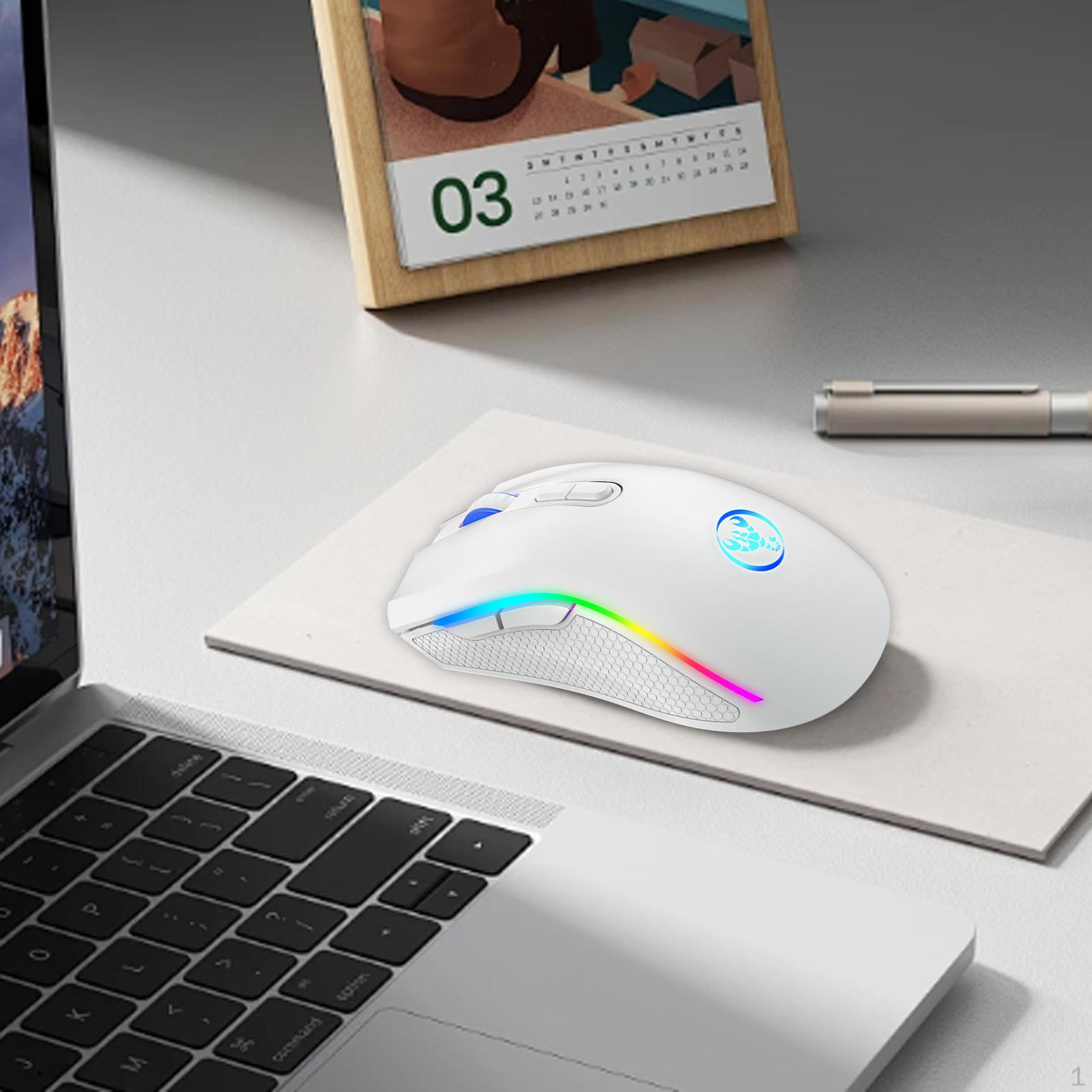 

Игровая мышь прочная эргономичная высокоточная с USB-приемником многоцелевая T69B без проводов белый