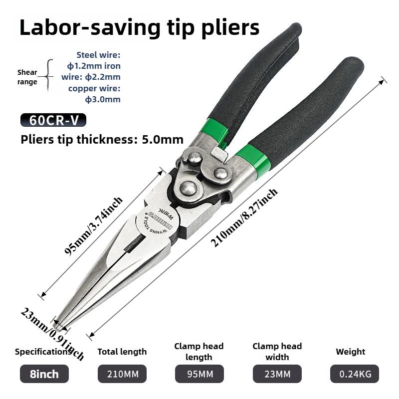 8" Diagonal Pliers Crimping Tool Wire Stripper Multi Tools Chrome Vanadium Steel Diagonal Side Cutting Pliers Wire Cutter