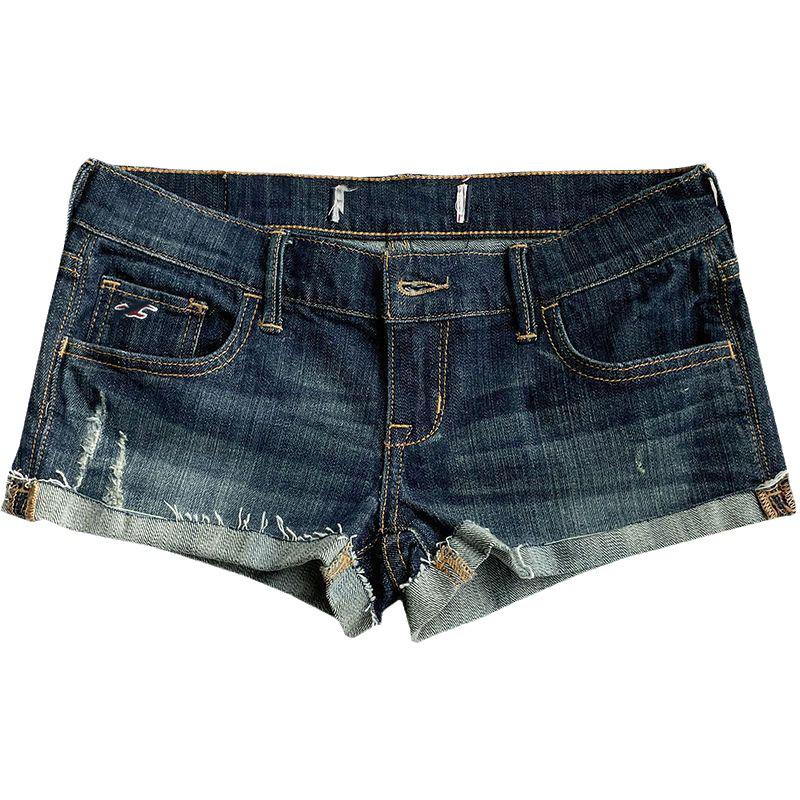 Dame Lav midje Sexy Slim-fit Denim Shorts: Amerikansk retrostil for sommernattklubber