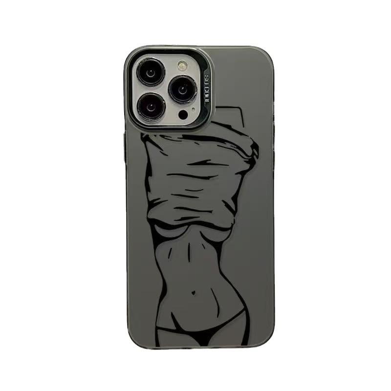 The New European and American Lines Are Suitable for Iphone17 Mobile Phone Case Apple 15promax/14/13pro/12/16e Women