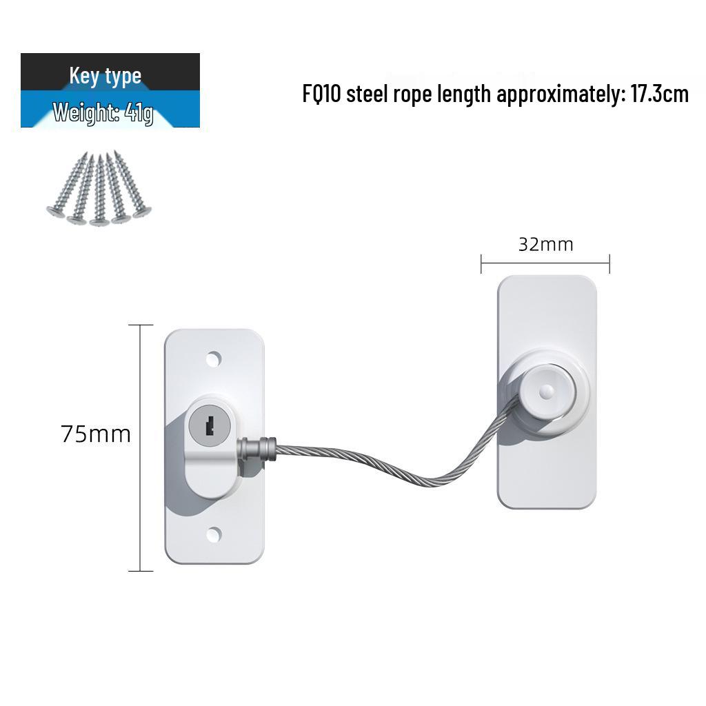 Multi-Functional No-Punch Window & Door Lock, Childproof Refrigerator & Drawer Lock