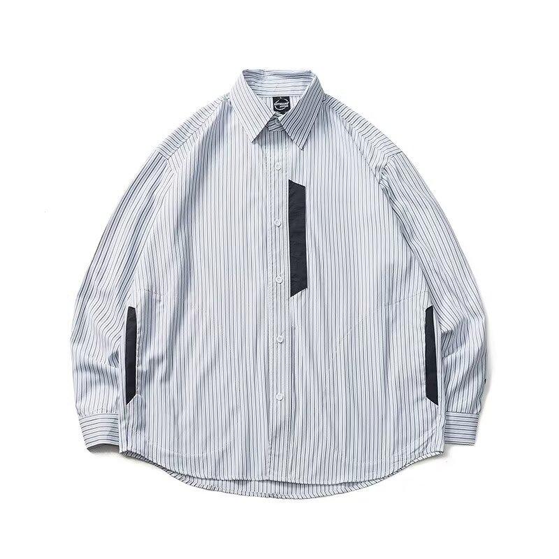 2024 Bokstaver Langermet Skjorte Japansk Hong Kong Stil Ins Løs Skjorte Gutter Sommer Trendy Allsidig Avslappet Kåpe