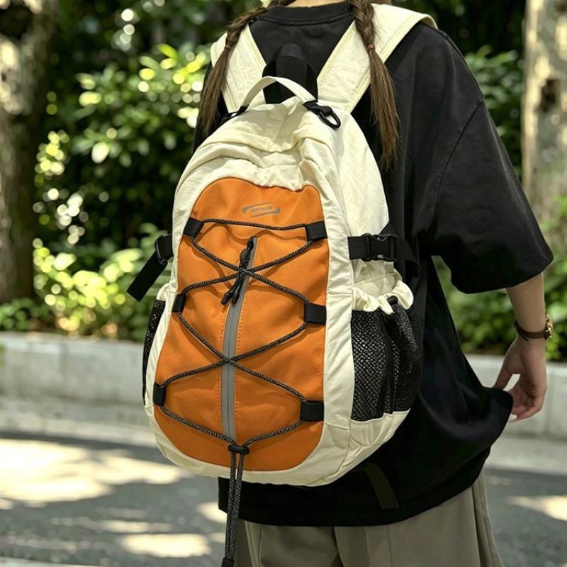Schoolbag Outdoor Mountaineering Backpack Large Capacity Color Matching Student School Bag Men's and Women's Commuter Sports Travel Backpack