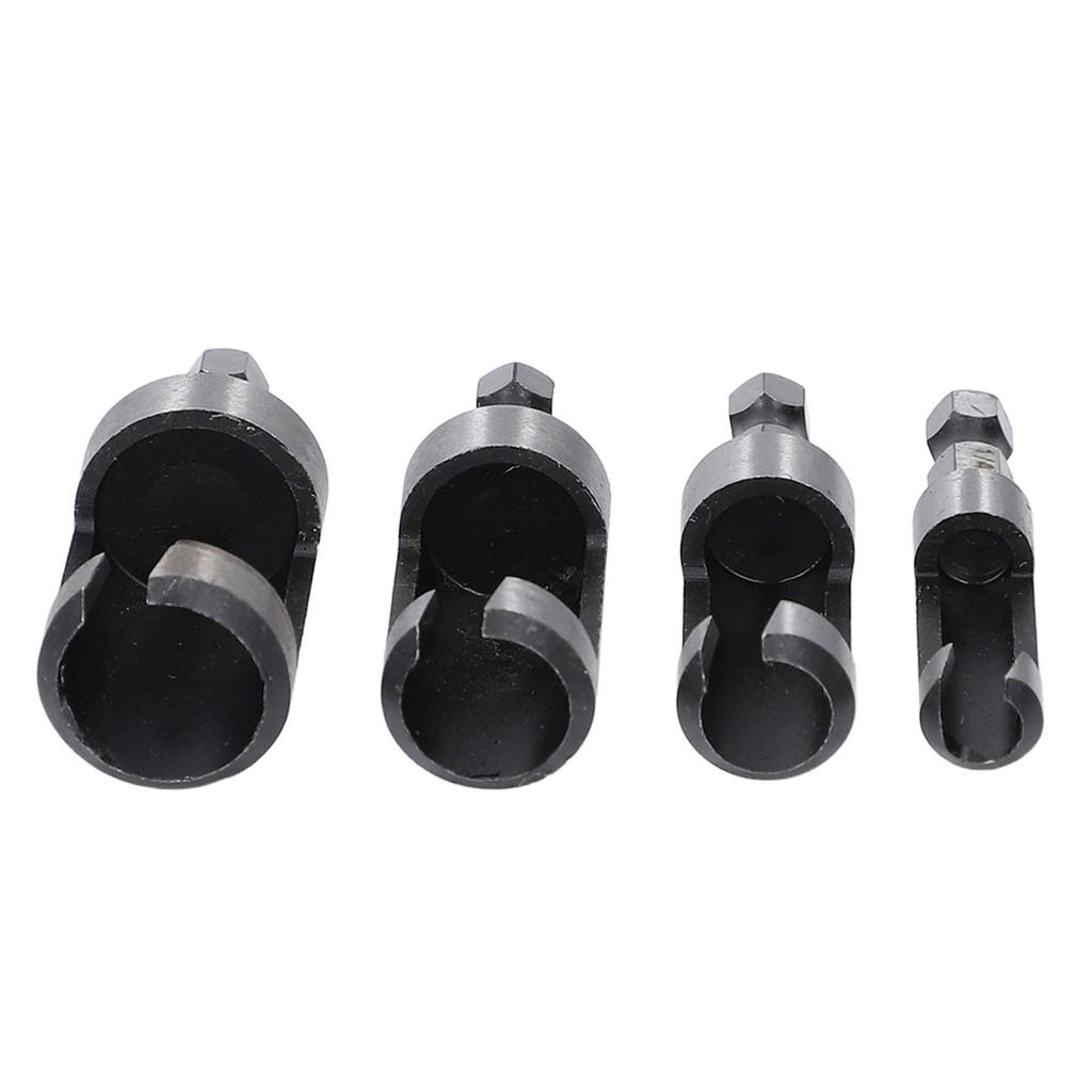 4 Pcs Wood Plug Cutter 1 4 3 8 1 2 5 8in Outer Diameter 1 4in Hex Shank Cork Cork Drill Bit Set for Woodworking
