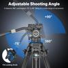 WEYLLAN VP5 Video 65 inches Professional Fluid 6kg Load Compatible with DSLR Cameras and Video Cameras Tripod, (approx. 165cm), Grade, Head,