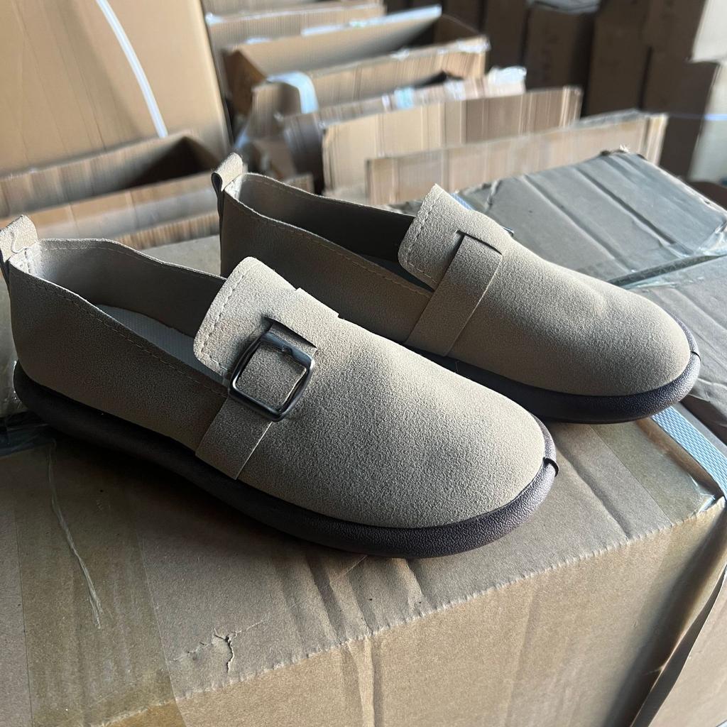 New Doudou shoes women's low-top breathable single shoes spring and autumn casual one-pedal soft-soled mother shoes