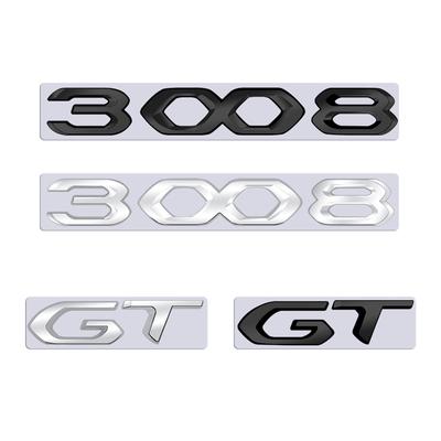 1Pc 3008 GT Car 3D Metal Letters Logo Badge Decals Sticker Car Auto Rear Trunk Alphabet Emblem Styling Stickers