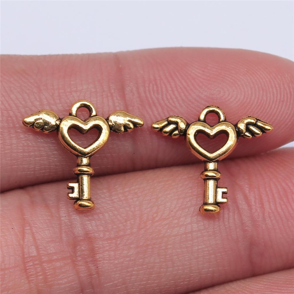 40pcs Cute Small Key Charms For Jewelry Making DIY Crafts Making Findings Handmade Tibetan Jewelry