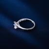 Women's Korean-Style Moissanite Six-Claw Diamond Simulated Wedding & Couple Open Ring
