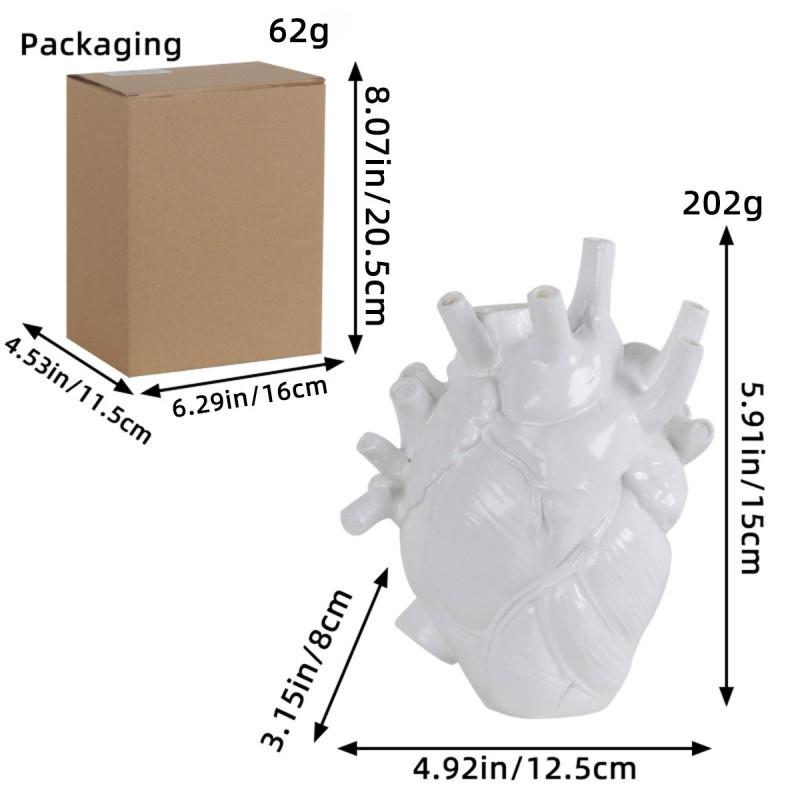 Creative Halloween Heart Vase Black White Art Ceramic Ornament Home Desktop Decor