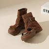 Small Summer Thick-soled Hollow Boots Fashionable Versatile and Beautiful Cool Boots Women's Casual Short Trousers Heightening Shoes