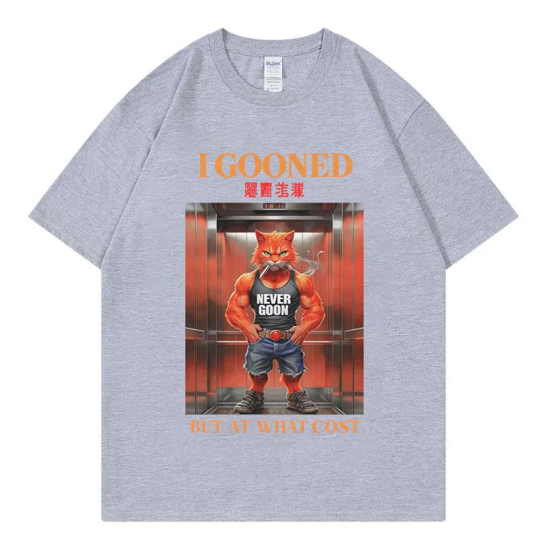 I Gooned But At What Cost Funny Tshirt Japanese Goon Meme Graphic T Shirts Mens Womens Casual Fashion Short Sleeve Tshirts