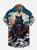 Men's Shirt Dragon Print Casual Daily Tops 3D Printing Short Sleeve Shirt Summer Fashion Unisex Hawaiian Samurai Cat Shirts