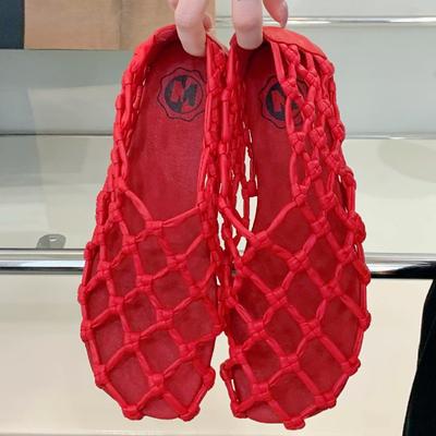 Komfortable Vevde Hule Flate Sandaler Dame Lett Vekt Sko Sommerferie Uformelle Strandsko Loafers Zapatos Mujer