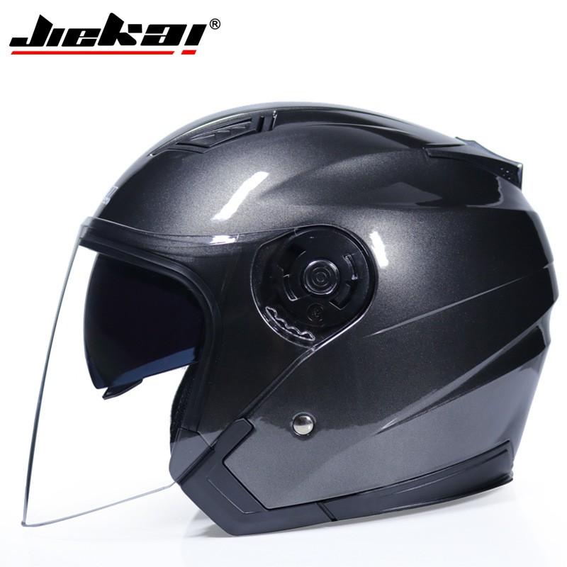 Dual Lens Motorcycle Helmet Electric Scooter Riders Unisex Adult ABS Safety Headgear With Anti-Fog Visor