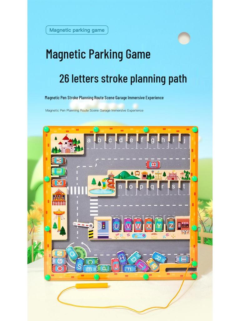 Magnetic Letter Maze: Color Matching & Pen Control Puzzle for Early Education