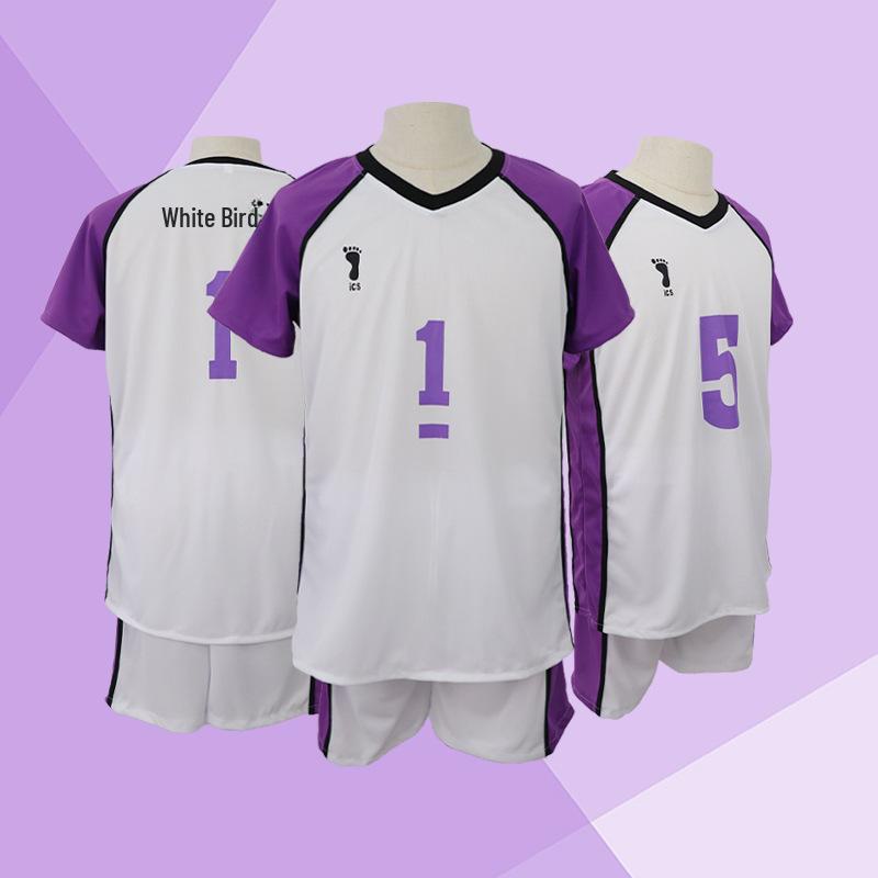 Shiratorizawa High School Volleyball Cosplay Uniform - Ushijima Wari Team Jersey