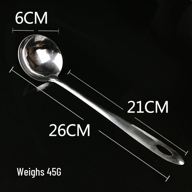 Large Stainless Steel Slotted Spoon for Serving or Drinking Soup, Long Handle for Hot Pot & Porridge