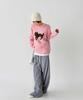THE GREEN LAB Cat Jacquard Sweater [Pink]