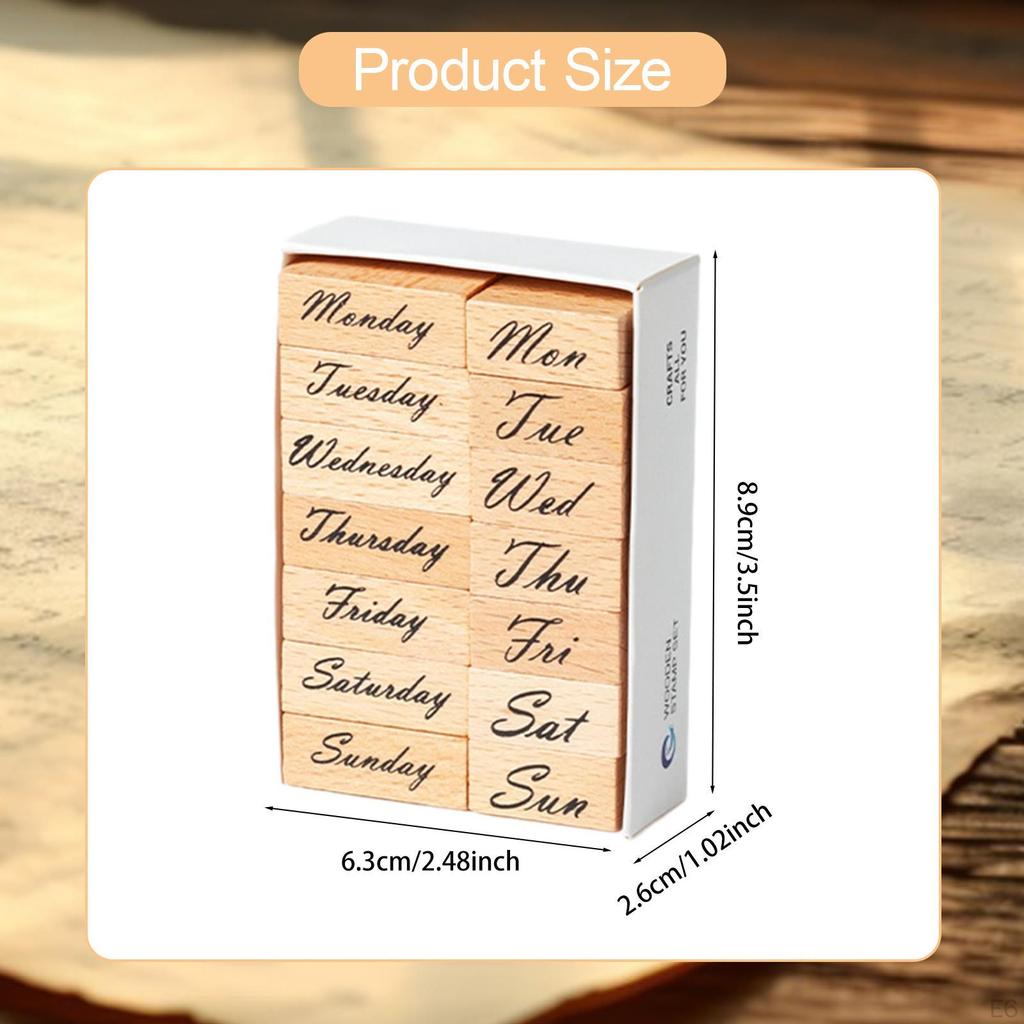 1 Box of Decorative Patterned Wooden Stamps for Crafts