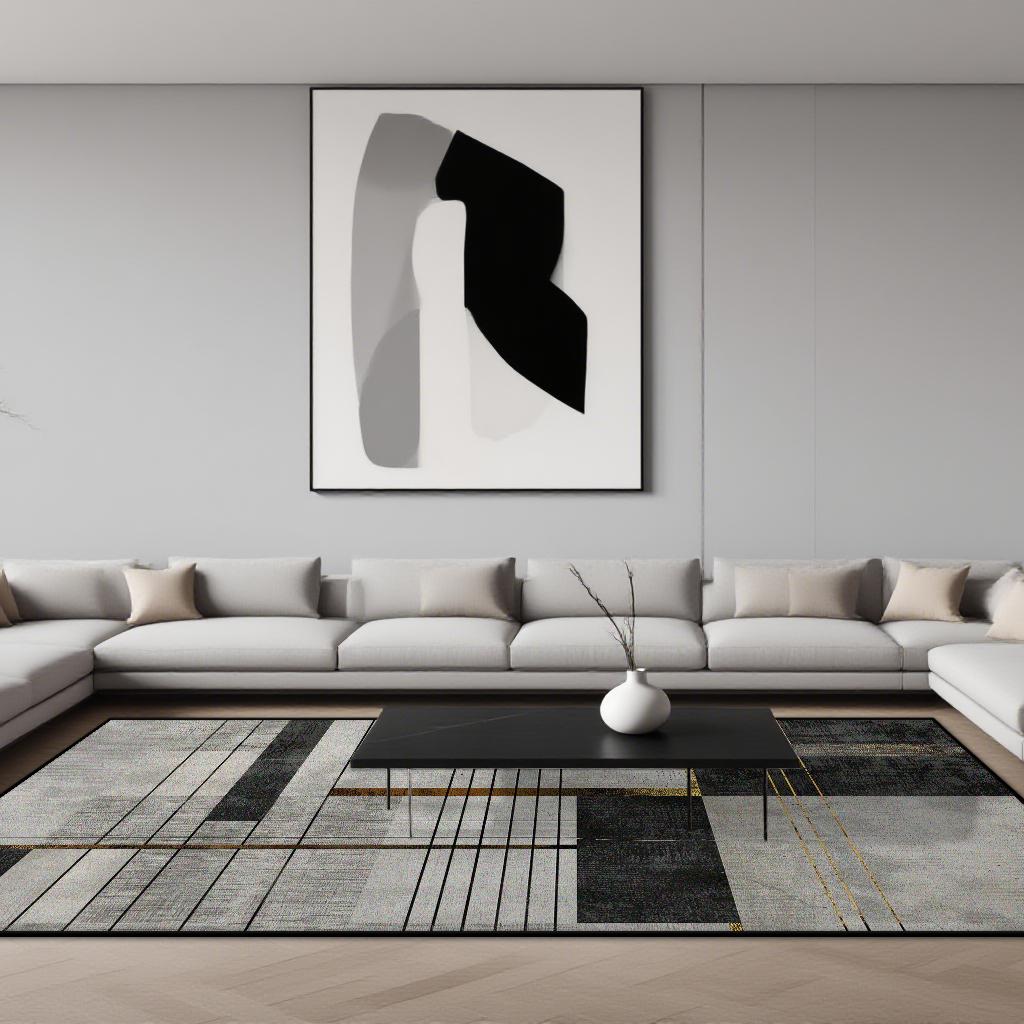 Modern Geometric Carpets for Living Room Bedroom Light Luxury Decoration Carpet Cloakroom Balcony Floor Mats Home Sofa Area Rugs