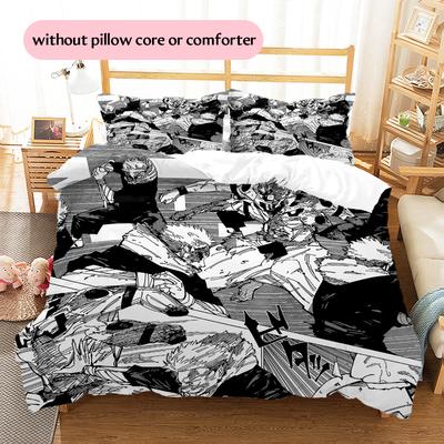 Jujutsu Kaisen Klassisches Manga Bettwäsche-Set Bettbezug Kissenbezug Ohne Füllung, Weiche Heim Schlafzimmer Dekoration, Perfektes Geschenk für Fans.chl