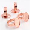 13x18mm 18x25mm 30x40mm  Fashion Colors Plated Brass Oval Adjustable Ring Settings Blank,Fit 10x14-30x40mm Cabochons