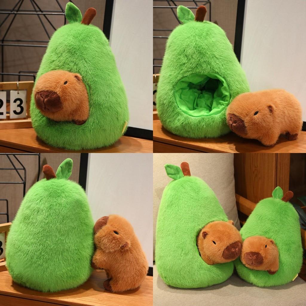 Avocado Capybara Plüschtier Weiches Kurzes Plüschtier Niedliches Tier Kindergeschenk Für Sammler