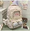 Schoolbag New Cute Female Ins High Value Dopamine Transparent Pain Bag Schoolbag Primary School Students Junior High School Students Backpack