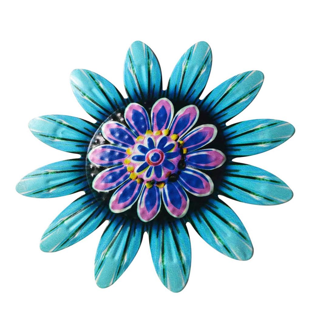 Vintage Styles Metal Flower Wall Art Durability Craftsmanships Iron Flower Wall Sculpture For Bedroom Garden Metal Floral
