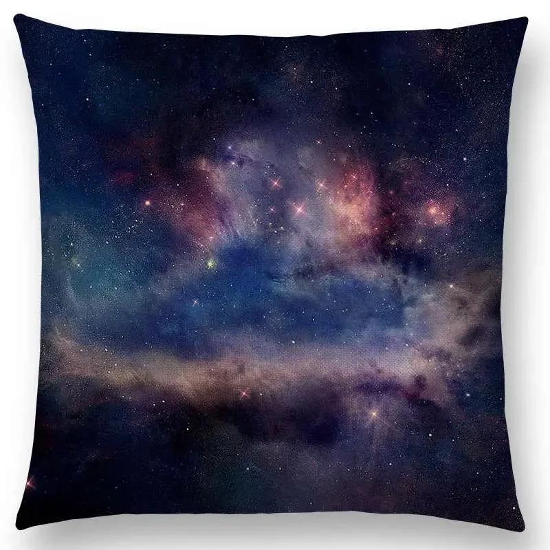 Pillowcase Night Sky Gorgeous Nebula Distant Galaxy Mysterious Universe Cushion Cover Home Decoration Sofa Home