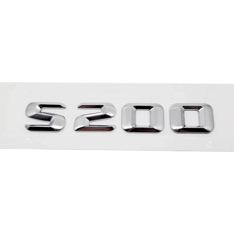 Car Tail Box Letters Stickers 3D Rear Trunk Badge Emblem Decal for Mercedes Benz S55 S63 S200 S220 S250 S260 S300 S320 S350