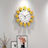 Modern Sunflower Wooden Wall Clock Silent, Battery Powered, Perfect for Living Room Youngsters' Room Decor