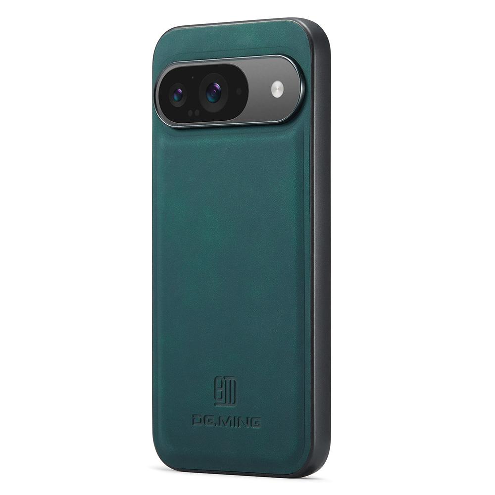 

DG.MING For Google Pixel 10 Pro/Pixel 10 Case PU Leather Covered PC+TPU Hybrid Phone Shell Green
