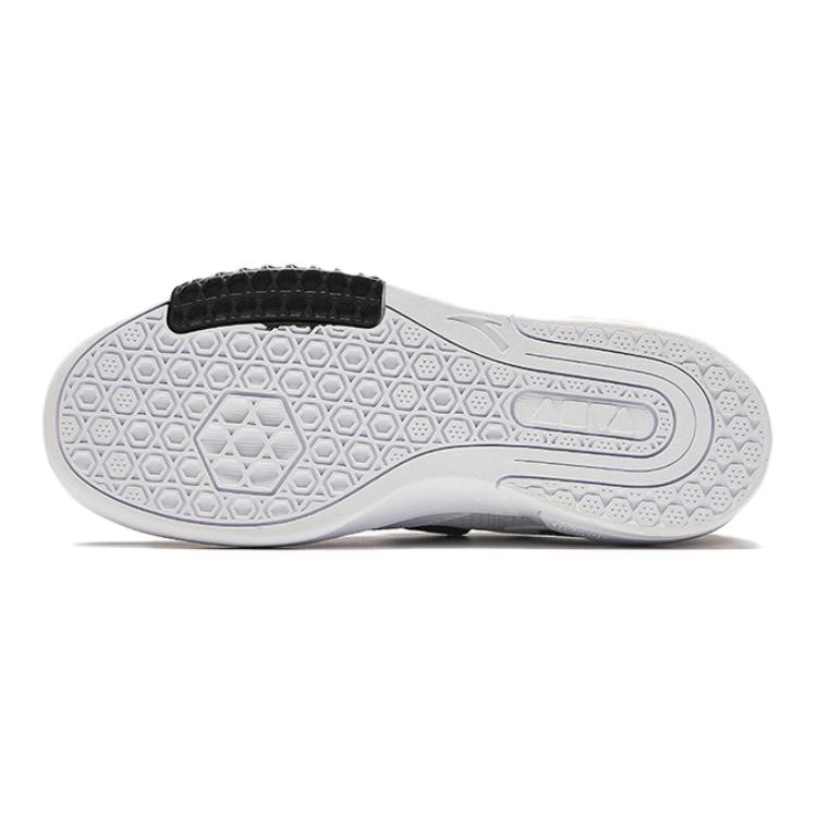 Anta Kids Synthetic Leather Fashion Versatile Wear Resistant Breathable Low Top Skate Shoes Kids Skate Shoes Black White 312438008-3