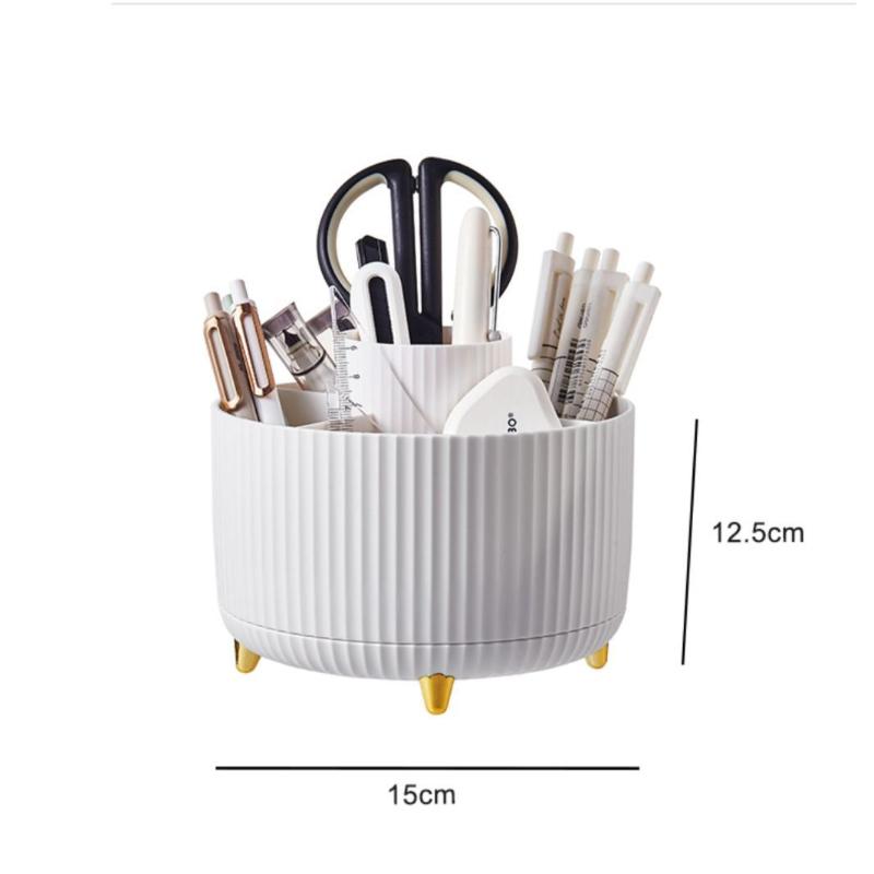 Drehbarer Stifthalter Großes Fassungsvermögen Schreibtisch Schreibwaren Kosmetik Aufbewahrungsbox Kinder Schreibtisch Make-up Pinsel Dose