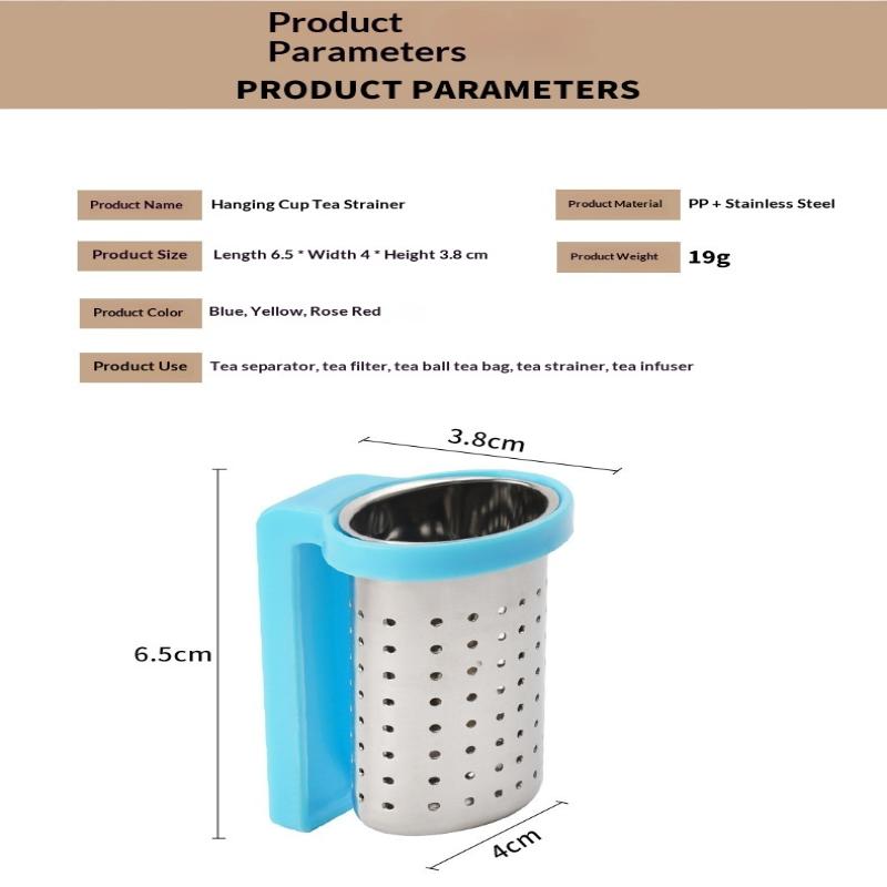 Hanging Tea Infuser Clip Food Grade Stainless Steel Tea Strainer Easy Clean for Home Daily Tea Making Use