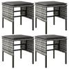 6 Piece Grey Garden Dining Set with Cushions