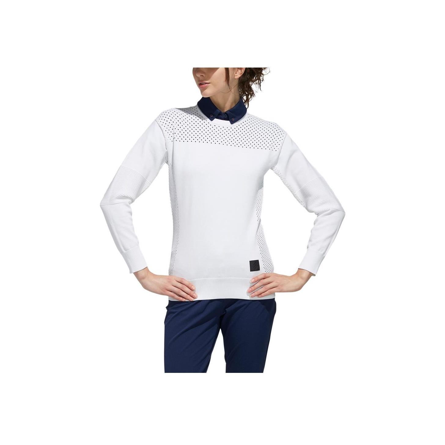 

Adidas Лоскутная ажурная круглая горловина спортивная толстовка женская толстовка белая FJ4339 M