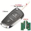 Jingyuqin CE0536 2/3 Buttons Modified Flip Car Key for Peugeot Partner 307 308 407 408 3008 ASK/FSK 433MHz PCF7961 HU83/VA2