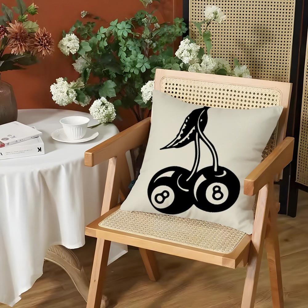 Fashion Black ball Cushion Cover Silky Short Plush Invisible Zipper Dustproof Sofa Pillow Case for Home Decor
