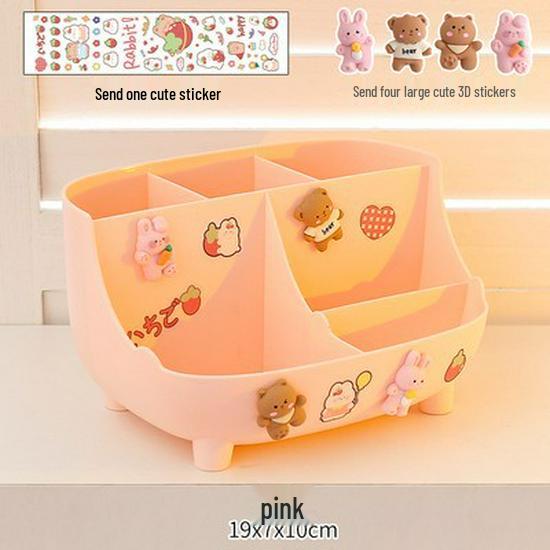 Roztomilý velkokapacitní držák na tužky pro dívky - Jednoduchý moderní organizér na stůl