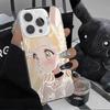 Cute beautiful girl applies to Apple 16/17promax mobile phone case iPhone 15 colored silver 13 matte 14 Japan and Korea